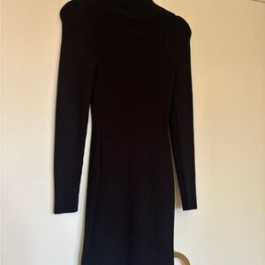 Abercrombie & Fitch Black Long Sleeve Knit Dress